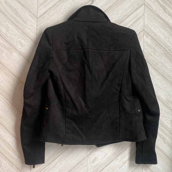 NEW Kut from the Kloth Marlowe faux suede Moto jacket black xs - Picture 7 of 7